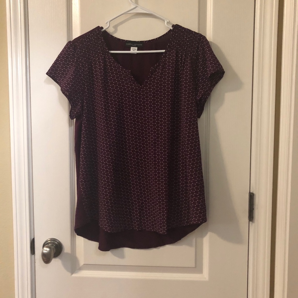 Simple styled purple blouse